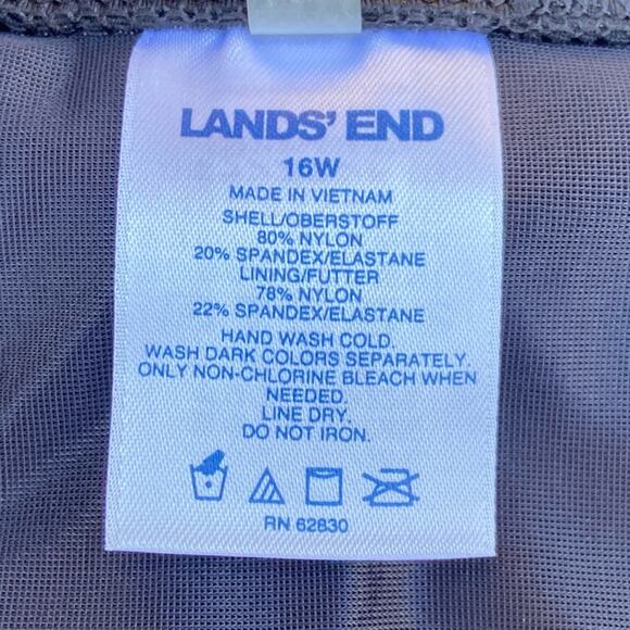 Lands’ End Black Swim Skirt Skort Size 16W - Picture 5 of 5